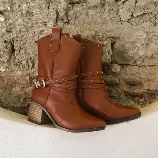 Botín vaquero con hebilla 7296