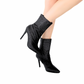 Botin con brillos, tacon de aguja 5506